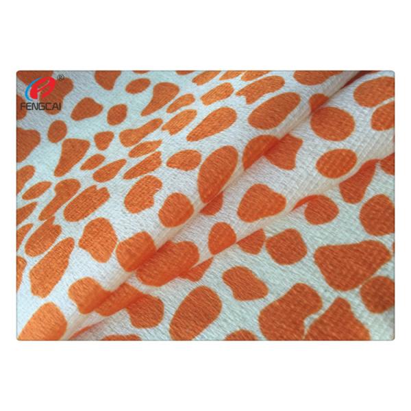 100 Polyester Home Textile Velboa Fabric 220gsm Animal Printing