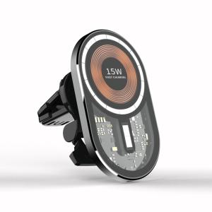 OEM Wireless Car Charger Holder Smart Sensor Automatic Clamping 15W