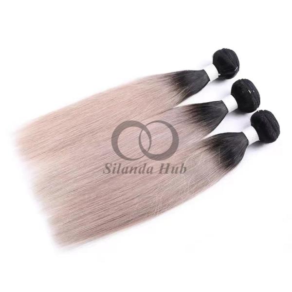 #T1B/Grey Straight Remy Human Hair Bundles Sew In Weave Bundles Brazilian Bundle Deals