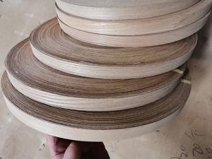 China Width 2cm Red Oak Edge Banding 0.45mm Thickness Iron On Timber Veneer Edging on sale