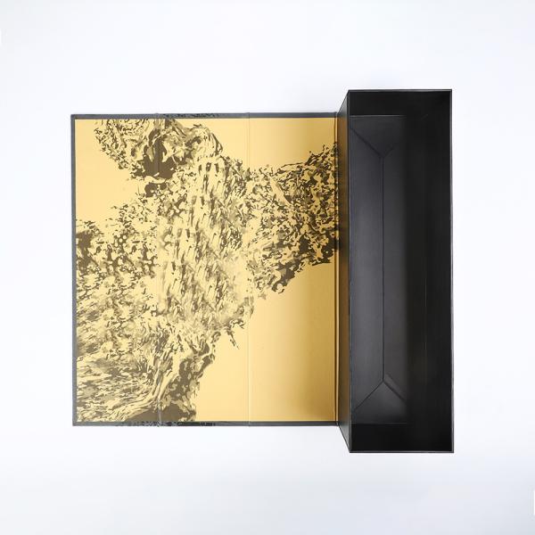 Quality Champagne Wine Bottle Gift Box Flap Cardboard Magnetic Closure Rigid Flat Pack Whisky Brandy Box wholesale