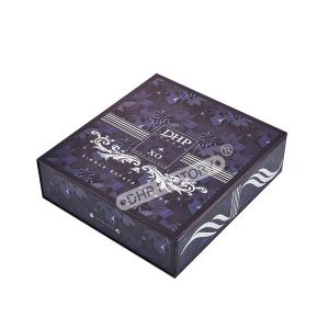 Rigid 2 Bottle Wine Gift Box Cardboard XO Wine Glass Gift Box Sleek Design