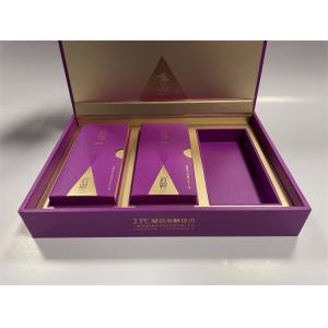 Rectangle Gift Wrapping Box Purple Custom Magnetic Closure Box