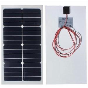 Strongly Waterproof Flexible PV Solar Panels 18V 25W With Two Conductor Wire