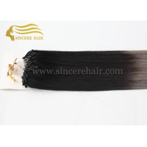 Cheap 24&quot; Micro Ring Hair Extensions for sale - 60 CM 2 Tone Ombre Color Micro Links Hair Extensions 1.0 G / Strand For Sale for sale