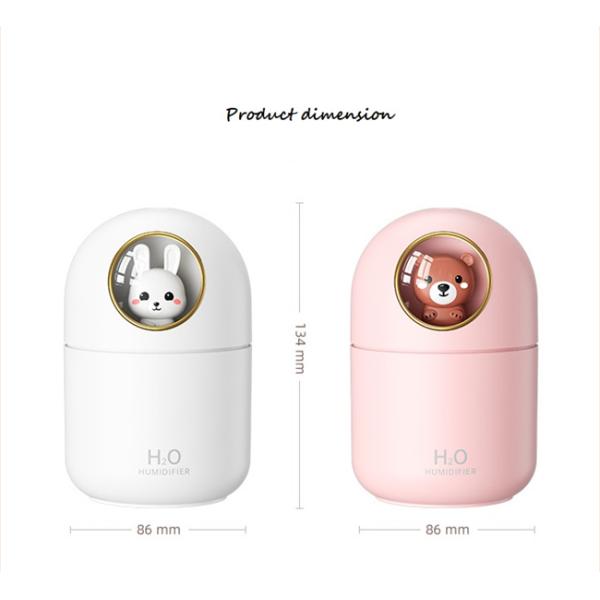 Auto Shut Off 300ML Air Purifier Humidifier CE RoHS 50ml/H Space Rabbit Humidifier