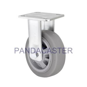 China Grey Nonmarking Thermoplastic Rubber Casters Wheels Rigid Fixed Caster on sale