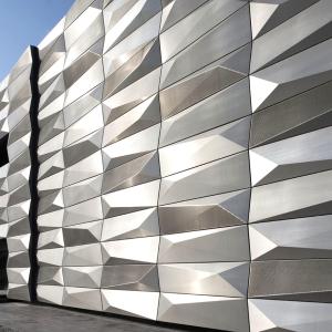 Triangle Shape 3D Surface Aluminum Sheets Customized For Building Decoration