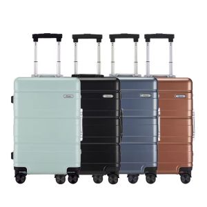 China Outdoor Travel Suitcases with Soft Handle TSA Lock Luggage Lightweight Portable PC Trolley Case and Durable Aluminum Frame on sale