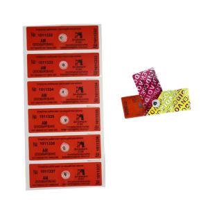 Russia Water Meter Magnetic Security Labels For Security Stickers