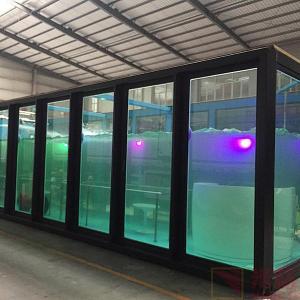 China US America Standard Customized Color and Material Container Swimming Pool 20ft 40ft with Wave Water Jet Led Light on sale
