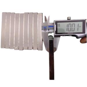 Custom Square Rectangular N52 Strong Neodymium Bar Magnets 80X10X10mm Long