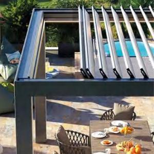 New technology outdoor motorized retractable pergola