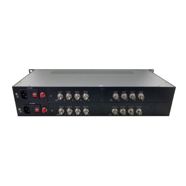 Quality Chassis Full HD  8 Channel 3G-SDI video Fiber Converter Single Mode FC port single fiber wholesale