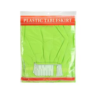 Ruffled Disposable Plastic Table Skirts With Built - In Adhesive Line
