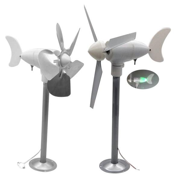 Yard Garden Windmills Led Night Light Wind Power Turbine Model Generator