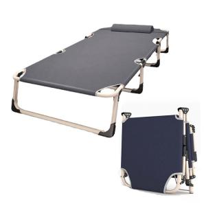 Cheap Outdoor Home Office Folding Camp Cot for Park Folded Yes Portable Beach Bed Recliner for sale