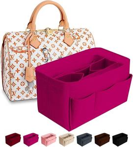China Light Pink LV Speedy Neverfull Genuine Leather LV Handbags 22*12*14cm on sale