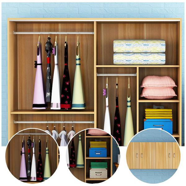 Environmental Friendly Laminated Particle Board Cabinets As White Sliding Door Wardrobe
