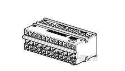 Wire To Wire Electronic Wire Connectors Housing For Femal Terminal 284224-1