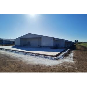 Hot Dip Galvanized Metal Steel Broiler Layer Poultry House With Automatic