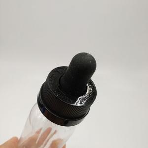 Customized Logo Printed Smooth Transparent Plastic Dropper Bottles / Plastic