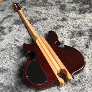 Custom ALEMBIC Style 4 Strings Bass Guitar Neck Through Body Cut Bottom Heart