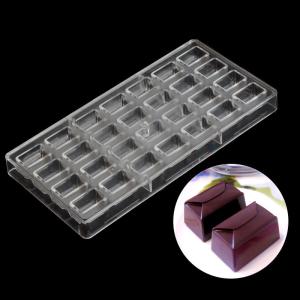 PS DIY Square Shape Chocolate Mould 3D Polycarbonate Customized
