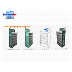 Custom Cardboard Floor Displays LED Lights Lightweight Paper For Christmas