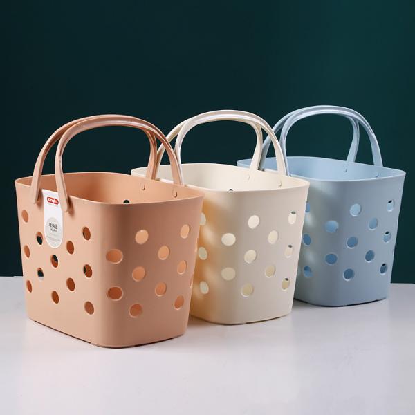 Quality Portable Soft PE Plastic Storage Baskets No Deformation 222g wholesale