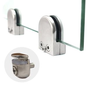 Semi Circular Glass Panel Clamp Glass Partition Clips OEM Customized
