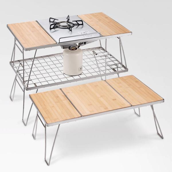 Lightweight Portable Adjustable Barbecue Beach Picnic Camping Kitchen Igt Table with 1