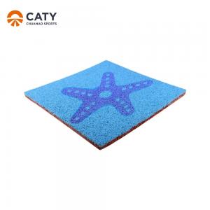 China Blue Safety Playground Rubber Tiles Sound Absorbing For Children on sale