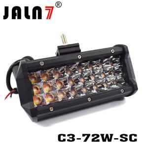 LED Light Bar JALN7 72W 3Rows 2 Colors LED Driving Lamp Super Bright Off Road