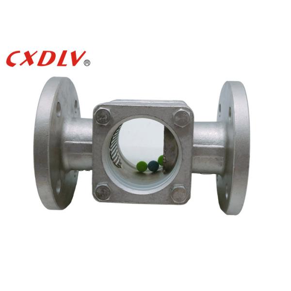 Quality ANSI CF8 Straight Through Flanged Sight Glass With Balls Inside wholesale
