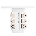 Wall Power Socket with Surge Protector ETL cETL Passed 6Way 3USB