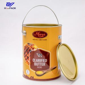 Metal 5 Liter Bucket With Lid 17.5cm Dia 5 Litre Paint Bucket