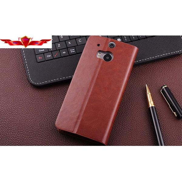 HTC M8 PU Card Holder Leather Cases Ultra Thin Multi Color Accurate Holes Design