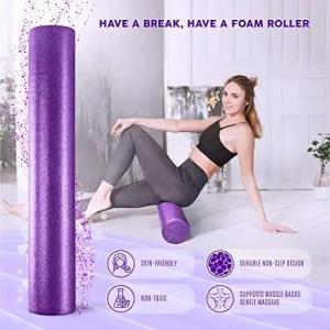 China Wholesale High Density Eva Epp Yoga Massage Foam Roller Water Bottle Set Foam Rollers Massager For Exercise on sale