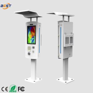 Cheap Outdoor Self Ordering Kiosk with IP65 Waterproof Rating Intel Core i3/i5/i7 Processors and 10-point Capacitive Touch for sale