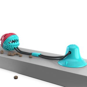 Durable TPR Pet Chew Toy with Suction Cup - Interactive Dog Treat Dispensing