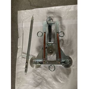 Three-Wheel Grounding Pulley Block with 60-75mm Aluminum Pulley for Line