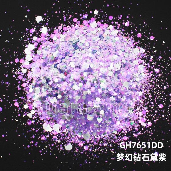 Bulk Chunky Loose Rainbow Holographic Glitter Sequin Polyester 3D Cats