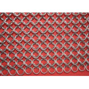 Polished 304 Wire Stainless Steel Chainmail Scrubber For Pie Pan Round Shape