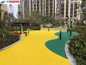 China Jogging Track EPDM Rubber Flooring Yellow EPDM Playground Surface on sale