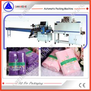 Blue Silver Automatic Shrink Wrapping Machine POF Full Sealing Food Packing