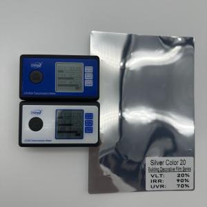 Silver Color Solar Window Film with 21.6% VLT 85.6% IRR and 67.7% UVR for Energy