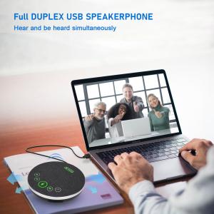Full Duplex USB Conference Speakerphone Omnidirectional Microphone