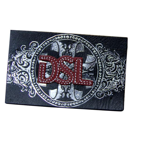 leather embossed labels custom color and logo high quality washable patches for
