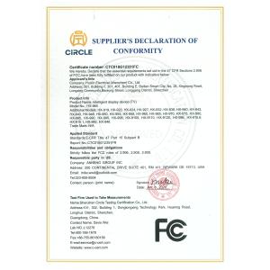Huixin Electric Appliance (Shenzhen) Co., Ltd Certifications